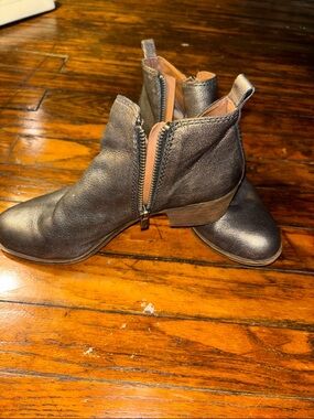 Lucky Brand Brown Leather Ankle Boots